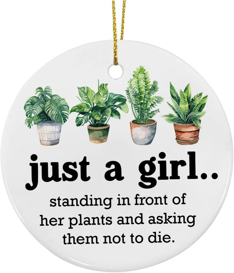 ZOSAN Funny Plant Lovers Ceramic Ornament Gifts, Gifts for Plant Lovers Gardening Christmas Ornament - Image 2